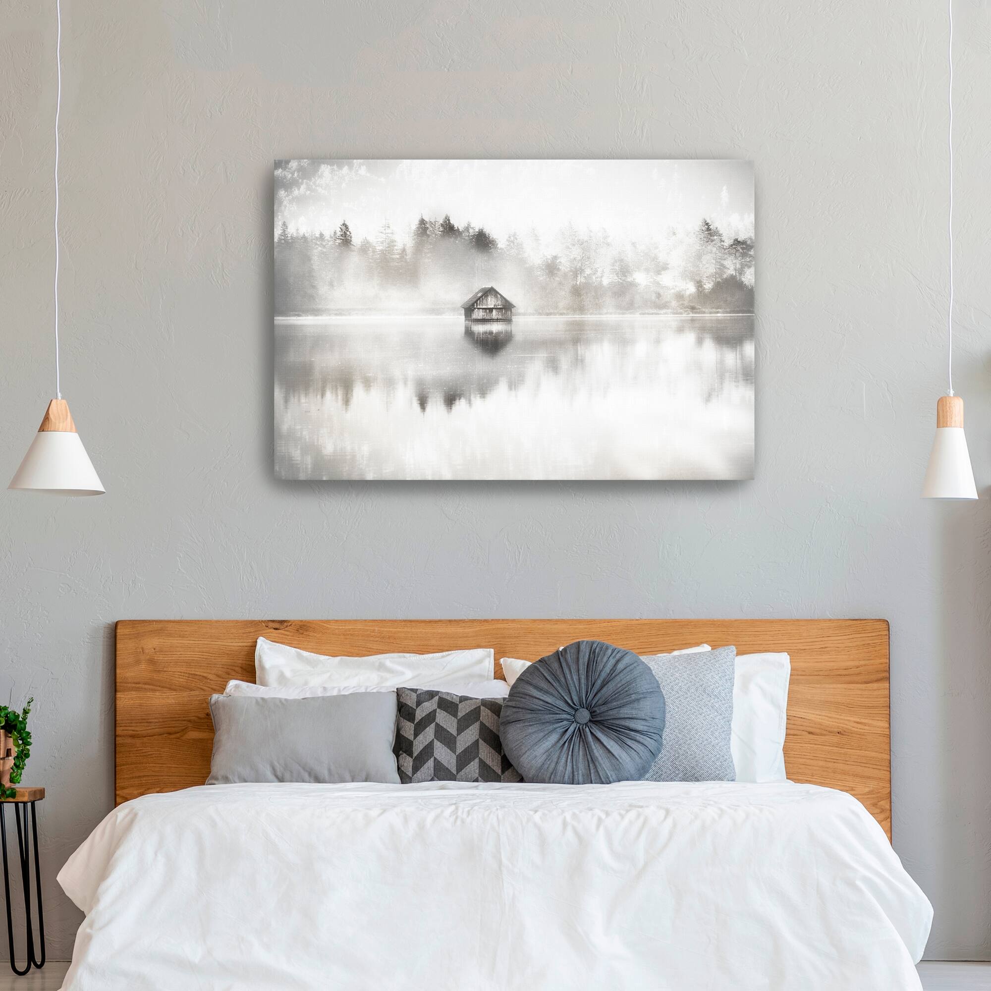 Taupe Serene Canvas Giclee